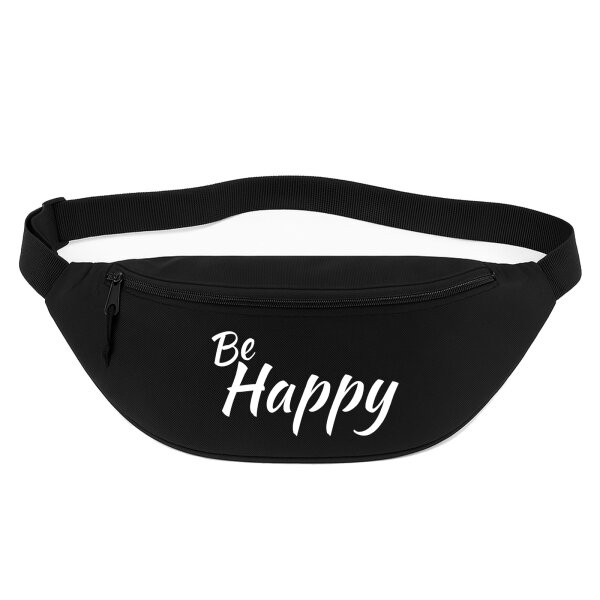 Bauchtasche Be Happy Schriftzug 2,5 Liter Black Crossbody Bag