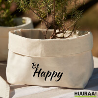 Organizer Be Happy Schriftzug Aufbewahrungskorb