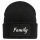 Beanie Family Schriftzug Black Mütze