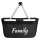Einkaufskorb faltbar Family Schriftzug 20 Liter Tragekorb Black