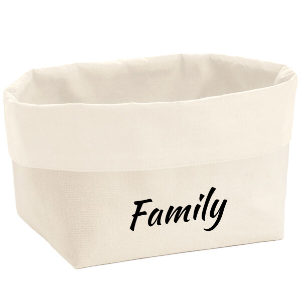 Organizer Family Schriftzug Aufbewahrungskorb