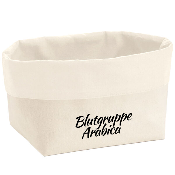 Organizer Blutgruppe Arabica Schriftzug Aufbewahrungskorb