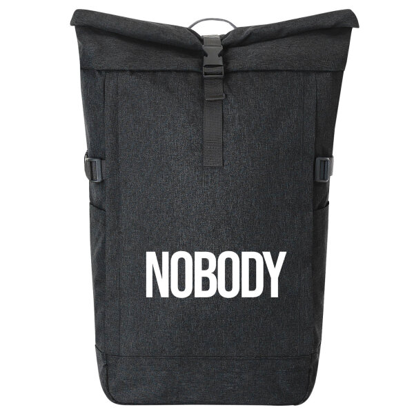 Kurierrucksack Nobody Schriftzug 30-44 Liter Black Melange