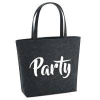 Filzshopper Party Schriftzug 22 Liter Filztasche