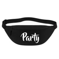 Bauchtasche Party Schriftzug 2,5 Liter Black Crossbody Bag