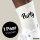 Socken Party Schriftzug Größe 37/46 White Motiv Tennissocken