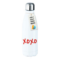 Edelstahl-Trinkflasche XOXO Kuss 500ml Wasserflasche