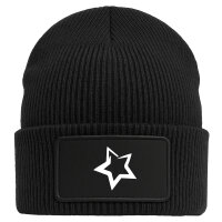 Beanie Stern Star Black Mütze