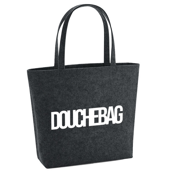 Filzshopper Douchebag Schriftzug 22 Liter Filztasche