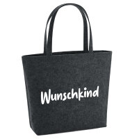 Filzshopper Wunschkind Schriftzug 22 Liter Filztasche