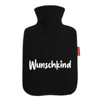 Wärmflasche Wunschkind Schriftzug