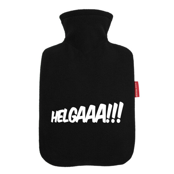 Wärmflasche Helgaaa Schriftzug