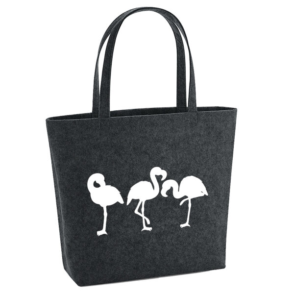 Filzshopper Flamingos Silhouette 22 Liter Filztasche