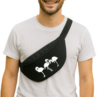 Bauchtasche Flamingos Silhouette 2,5 Liter Black...
