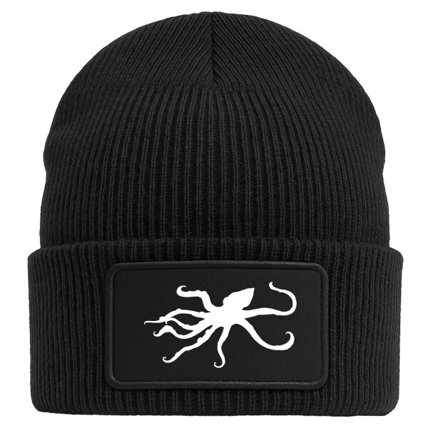 Beanie Oktopus Silhouette Black Mütze