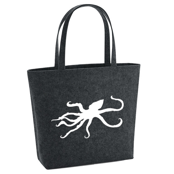 Filzshopper Oktopus Silhouette 22 Liter Filztasche