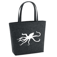 Filzshopper Oktopus Silhouette 22 Liter Filztasche