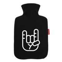 Wärmflasche Pommesgabel Hand