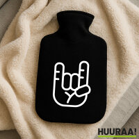 Wärmflasche Pommesgabel Hand