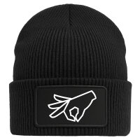 Beanie Reingeguckt Hand Black Mütze