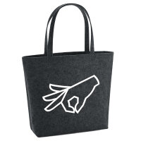 Filzshopper Reingeguckt Hand 22 Liter Filztasche