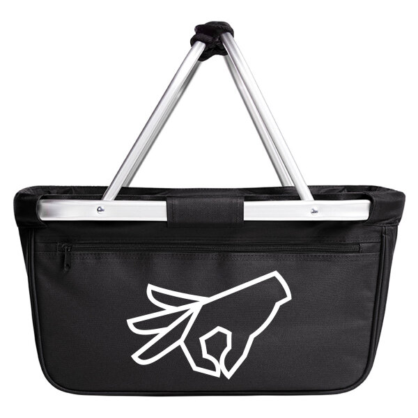 Einkaufskorb faltbar Reingeguckt Hand 20 Liter Tragekorb Black