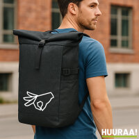 Kurierrucksack Reingeguckt Hand 30-44 Liter Black Melange