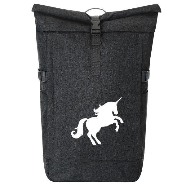 Kurierrucksack Einhorn Silhouette 30-44 Liter Black Melange