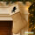 Weihnachtsstrumpf Einhorn Silhouette Beige