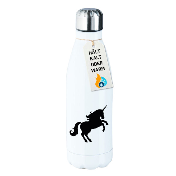 Edelstahl-Trinkflasche Einhorn Silhouette 500ml Wasserflasche