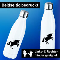 Edelstahl-Trinkflasche Einhorn Silhouette 500ml...