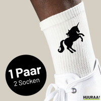 Socken Einhorn Silhouette Größe 37/46 White...