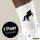 Socken Einhorn Silhouette Größe 37/46 White Motiv Tennissocken