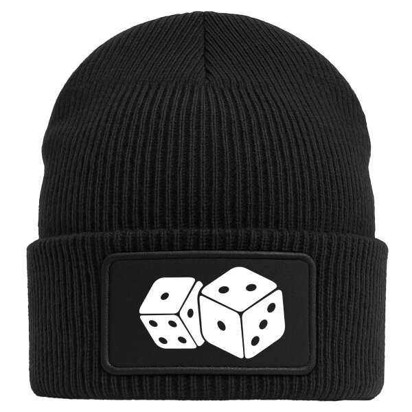 Beanie Würfel Dice Black Mütze