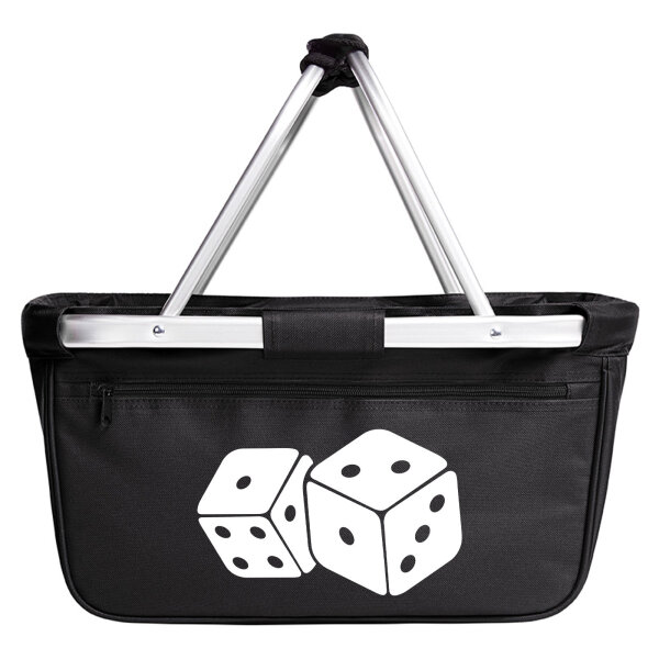 Einkaufskorb faltbar Würfel Dice 20 Liter Tragekorb Black
