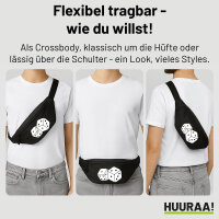 Bauchtasche Würfel Dice 2,5 Liter Black Crossbody Bag