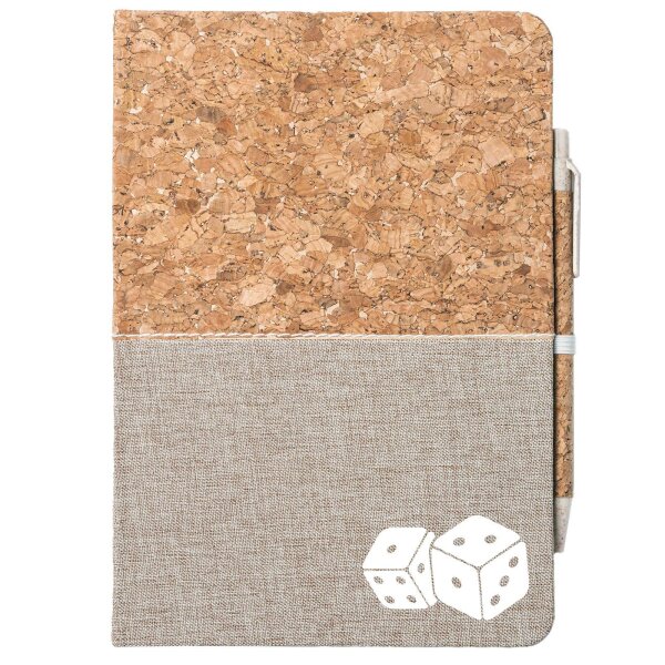 Notizbuch A5 Würfel Dice 80 Blatt inkl. Kugelschreiber