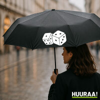 Regenschirm Würfel Dice 98cm Schwarz