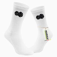 Socken Würfel Dice Größe 37/46 White Motiv Tennissocken