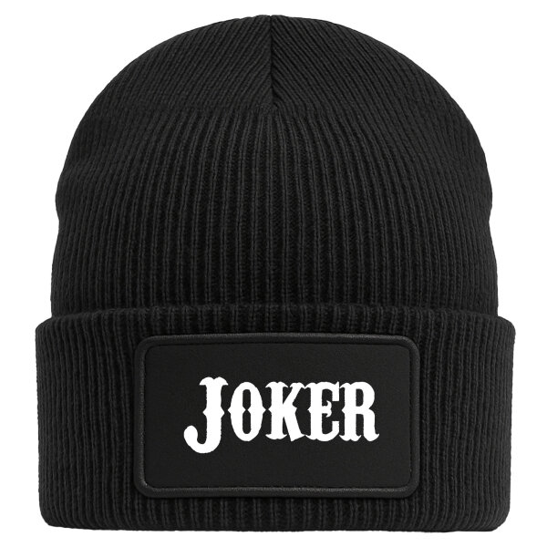 Beanie Joker Schriftzug Black Mütze