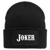 Beanie Joker Schriftzug Black Mütze