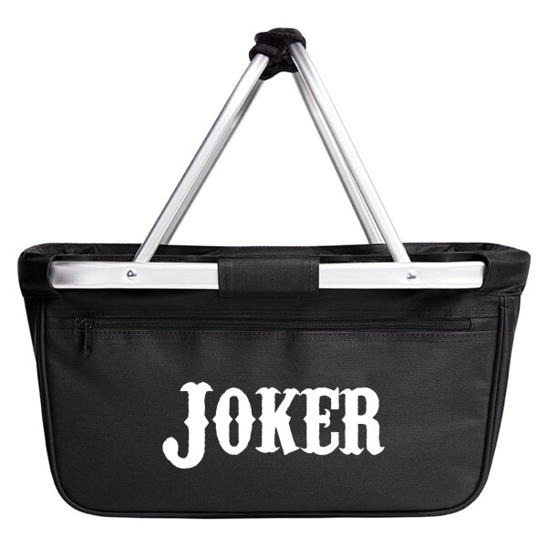 Einkaufskorb faltbar Joker Schriftzug 20 Liter Tragekorb Black