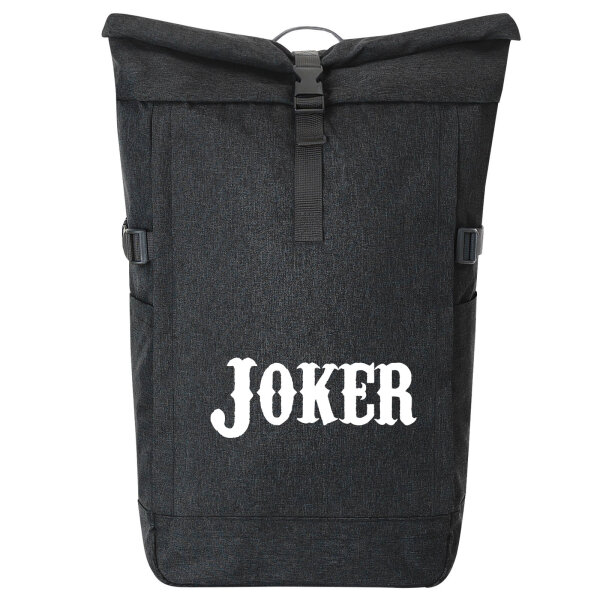 Kurierrucksack Joker Schriftzug 30-44 Liter Black Melange