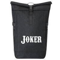 Kurierrucksack Joker Schriftzug 30-44 Liter Black Melange
