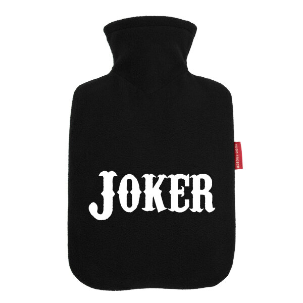 Wärmflasche Joker Schriftzug