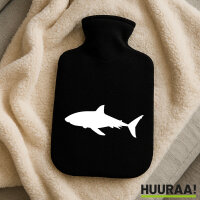 Wärmflasche Hai Silhouette
