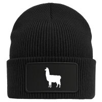 Beanie Lama Silhouette Black Mütze