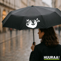 Regenschirm Faultier Silhouette 98cm Schwarz