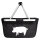 Einkaufskorb faltbar Schwein Silhouette 20 Liter Tragekorb Black
