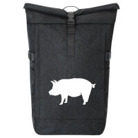 Kurierrucksack Schwein Silhouette 30-44 Liter Black Melange
